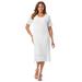 Plus Size Women's Crochet Dress by Jessica London in White (Size 26 W)