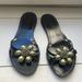 J. Crew Shoes | J Crew Collection Catalina Jeweled Capri Flat Sandals Size 8 - | Color: Black/Blue | Size: 8