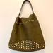 Anthropologie Bags | Anthropologie Faux Leather Shoulder Studded Bag | Color: Green | Size: Os