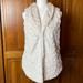 Anthropologie Jackets & Coats | Dylan Super Soft True Grit Sleeveless Faux Fur Vest Size Xs | Color: Cream | Size: Xs