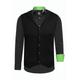 Langarmhemd RUSTY NEAL Gr. 6XL, EURO-Größen, schwarz (schwarz, grün) Herren Hemden Langarm