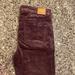 American Eagle Outfitters Jeans | American Eagle Burgundy Velvet Hi Rise Jegging | Color: Purple/Red | Size: 6