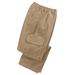 Blair Men's Haband Men's Casual Joe® Stretch Waist Poplin Cargo Pants - Tan - 36