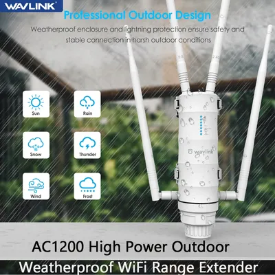 Wavlink – routeur WiFi AC1200 haute puissance pour l'extérieur résistant aux intempéries extension