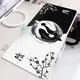 Koi Yinyang-Tapis de souris noir et blanc grand format 1000x500 pour bureau