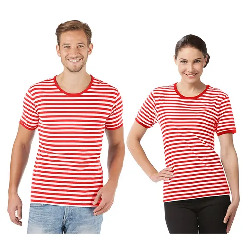 Marinière manches courtes, unisexe, rouge