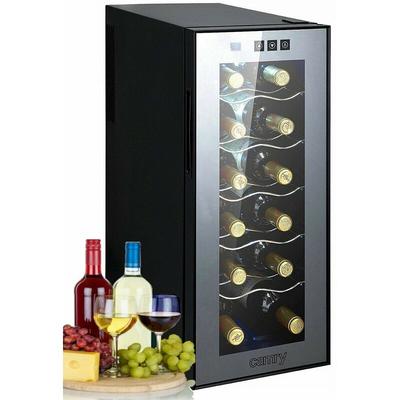 Weinkühler 12 Flaschen Mini Kühlschrank Touchbedienung 33 Liter Touchbedienung - Schwarz - Camry