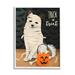 Stupell Industries Dog Wearing Mummy Costume Trick or Treat Halloween Graphic Art White Framed Art Print Wall Art Design by Diane Neukirch