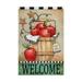 Trademark Fine Art Welcome Apple Basket Canvas Art by Melinda Hipsher