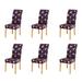 Halloween Chair Covers with Halloween Theme Pattern Printing for Living Room Dining Room 6pcs D