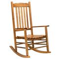 Indoor/Outdoor Patio Garden Furniture Wooden Porch Rocking Chair Comfortable Seating on Patio or Deck Porch Rocker Chair for Backyard Garden Indoor Gazebo Sun Room