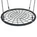 Patio Swing Outdoor Round Tree Swing for Kids Toddler 40 Spider Web Swing Round Swing Swing Seat with Hanging Kit Safe & Sturdy Porch Swing Toddler Swing Outdoor Play Playground Black W8352
