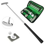 OWSOO Putting Set with Putter 2 Balls Putting Cup for Travel Indoor Putting Practice Portable Putter Kit Fits for Right Handed