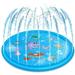 Iric Inflatable Sprinkle Splash Water Mat 68 Sprinkle Splash Play Mat Inflatable Swimming Pool Water Fun Outdoor Toys Pad Summer Party Backyard for Children (L.Blue)