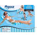 Intera 4-in-1 Monterey Hammock Inflatable Pool Float Multi-Purpose Pool Hammock (Saddle Lounge Chair Hammock Drifter) Pool Chair Portable Water Hammock Light Blue/White Stripe