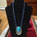Anthropologie Jewelry | Cobalt Blue Beaded Turquoise Silver Long Necklace | Color: Blue/Silver | Size: 18"