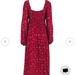 Free People Dresses | Berry Red Long Midi Free People Dress - Size Small | Color: Blue/Red | Size: S