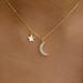Anthropologie Jewelry | 2/$10 Restocked! Moon And Star Charm Necklace Dainty Celestial Cute | Color: Gold/Red/Silver | Size: Os