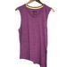 Nike Tops | Nike Dri Fit Women's Tee Loose M Medium Striped Burnout Purple Asymmetric Hem | Color: Purple | Size: M