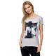 T-Shirt DECAY Gr. S, grau (grau, mehrfarbig) Damen Shirts Print