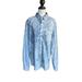 American Eagle Outfitters Tops | American Eagle Light Wash Button Up Chambray Size L | Color: Blue/White | Size: L