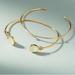 Anthropologie Jewelry | Anthropologie Stacked Cuff Bangle Bracelet Set Nwt | Color: Gold/Green | Size: Os