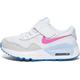 NIKE Air Max SYSTM Sneaker, Weiß/aktiver Fuchsia-Football Grau, 28.5 EU