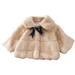 LBECLEY Dressy Coat for Toddler Girls Kids Child Toddler Baby Girls Long Sleeve Patchwork Solid Bowknot Winter Coats Jacket Outer Outwear Outfits Clothes Toddler Girls Cape Coat Khaki 100