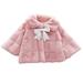 LBECLEY Dressy Coat for Toddler Girls Kids Child Toddler Baby Girls Long Sleeve Patchwork Solid Bowknot Winter Coats Jacket Outer Outwear Outfits Clothes Toddler Girls Cape Coat Red 100