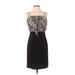 Allen B. by Allen Schwartz Casual Dress - Sheath: Black Animal Print Dresses - Women's Size 4
