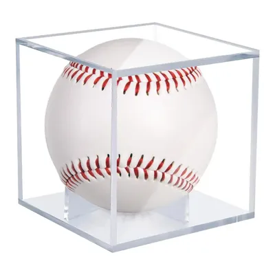 Vitrine de baseball carrée protégée contre les UV cube de baseball porte-balle boîtes en