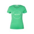 TOM TAILOR DENIM Damen T-Shirt mit Logo Print, grün, Logo Print, Gr. L