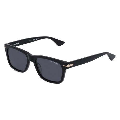 Montblanc MB0263S Herren-Sonnenbrille Vollrand Eckig Kunststoff-Gestell, schwarz