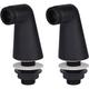 Nt Noyon&thiebault - Kit colonnettes avec flexibles sertis noyon & thiebault Luxe noire