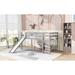 Espresso Multifunctional Design Twin Loft Bed with Slide