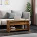vidaXL Coffee Table Lift Top End Table Accent Side Sofa Table Engineered Wood - 40.2" x 19.7" x 20.7"