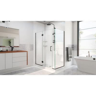 Dreamline DreamLine Unidoor-X 36 inch W x 34 3/8 inch D x 72 inch H Frameless Hinged Shower Enclosure in Matte Black E1240634-09