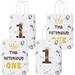 16pcs The Notorious One Birthday Decorations - Black Gold Party Treat Bags with Handles Hip Hop Theme The Big One 1st Birthday Party Favor Candy Bags for Boyâ€™s First Birthday Supplies