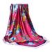 Sunscreen Exquisite Faux Silk Scarf Women Elegant Peony Pattern Square Shawl Costume Accessories