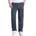 Hip-hop Pants for Men s Casual Straight Cargo Slim Fit Motorcycle Denim Hiking Long Pants