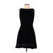 Jodi Kristopher Casual Dress - A-Line Crew Neck Sleeveless: Blue Print Dresses - Women's Size 13