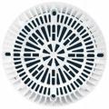 Custom Molded Products CMP25537000000 8 in. Galaxy Lid & Gunite Main Drain Frame White