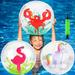 3D Beach Balls 13 Inch Inflatable Beach Ball for Kids Pool Toy Balls for Summer Beach Pool Party Favor Home Decoration