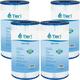 Tier1 Pool & Spa Filter Cartridge 4-pk | Replacement for Spas Freeflow Legend Pleatco PFF50P4 Filbur FC-2401 Unicel 5CH-45 and More | 45 sq ft Pleated Fabric Filter Media