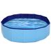 Hanmun Collapsible Kiddie Pool Hard Plastic Dog Pool - 32 Ball Pit for Kids Foldable Swimming Pool Tub Durable Pool for Puppy Toddler Outdoor Water Game for Backyard Round