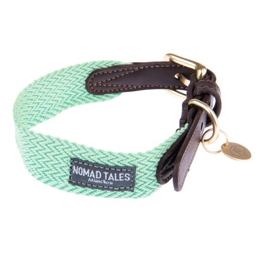 Nomad Tales Bloom Halsband, mint XS: 30 - 36 cm Halsumfang, B 25 mm Hund