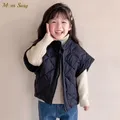 Mode bébé fille garçon coton rembourré gilet veste infantile enfant en bas âge enfant printemps