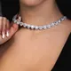 Collier ras du cou en forme de cœur CZ pour femme bijou en zircon cubique 5A contre-indiqué 2024