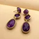 Y · YING-Boucles d'oreilles pendantes violettes naturelles pour femmes boucles d'oreilles