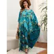 Green Flower Beach Cover Ups 2023 Summer Bohemian Long Maxi Dresses Swimsuit Cover Ups for Swimwear